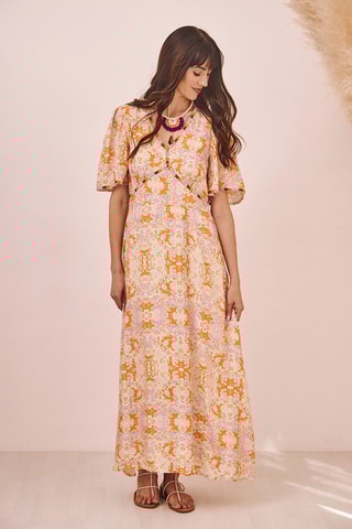 Robe longue Sandara - Rose
