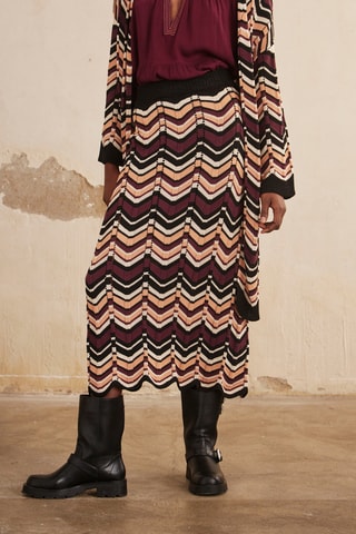 Jupe midi taille haute Sanza - Noir