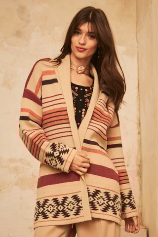 Gilet long Naki - Écru