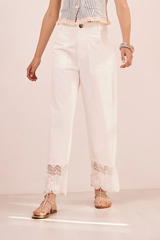 Pantaloni straight Beida - Bianco