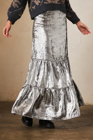Jupe longue Atzi - Argenté