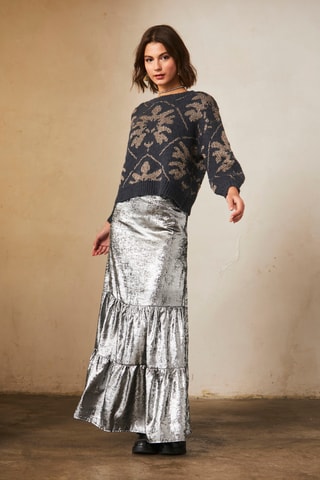 Jupe longue Atzi - Argenté