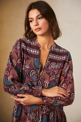 Robe droite Risha - Bordeaux