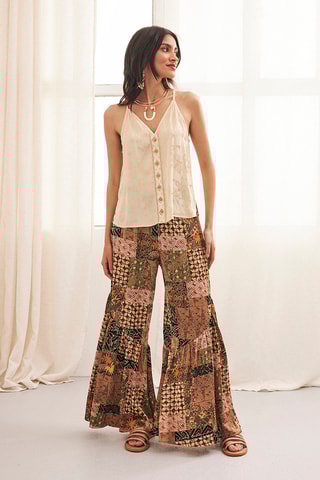 Pantalon palazzo Anne - Beige