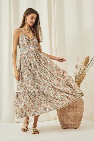 Robe midi Niku - Bleu