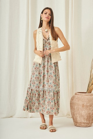 Robe midi Niku - Bleu