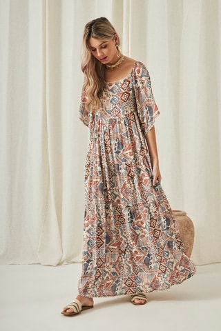 Robe longue Serapi - Bleu