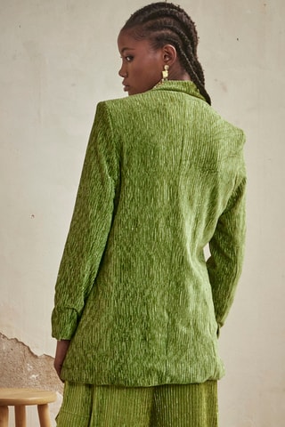 Veste en velours Delia - Vert clair