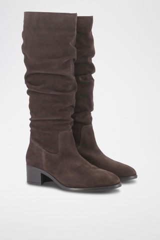 Bottes en nubuck - Marron