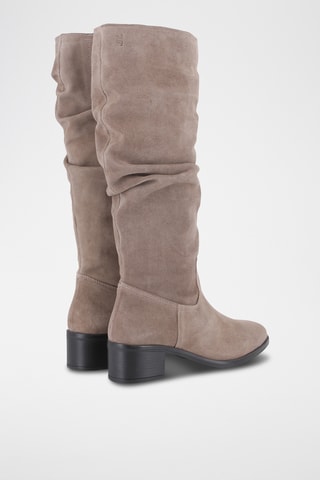 Bottes en nubuck - Taupe
