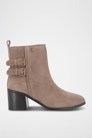 Bottines en nubuck - Taupe
