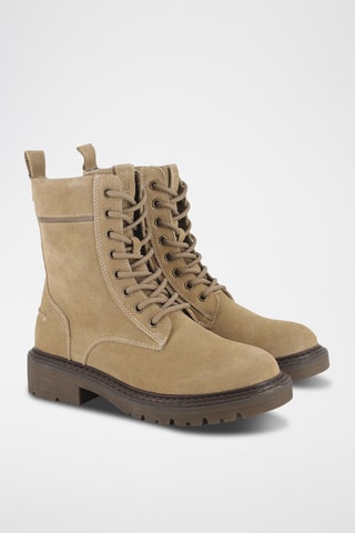 Bottines en nubuck - Beige
