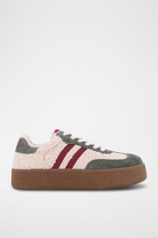 Baskets fourrées plateformes - Beige