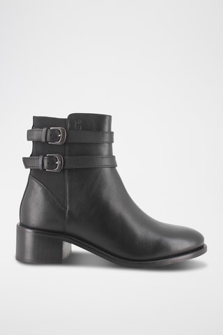 Bottines en cuir - Noir