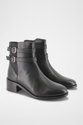 Bottines en cuir - Noir