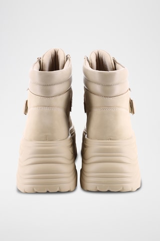 Baskets montantes plateformes - Beige
