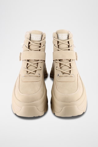 Baskets montantes plateformes - Beige