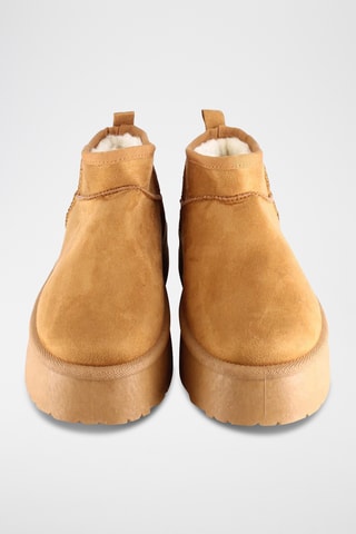 Bottines fourrées plateformes - Camel