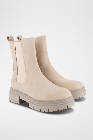 Bottines Chelsea plateformes - Beige