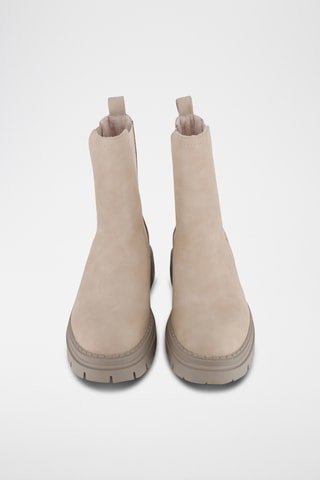 Bottines Chelsea plateformes - Beige