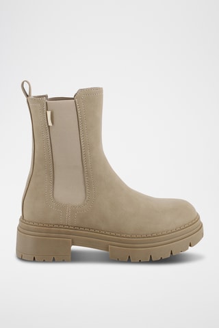Bottines Chelsea plateformes - Beige