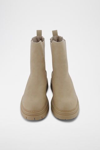 Bottines Chelsea plateformes - Beige