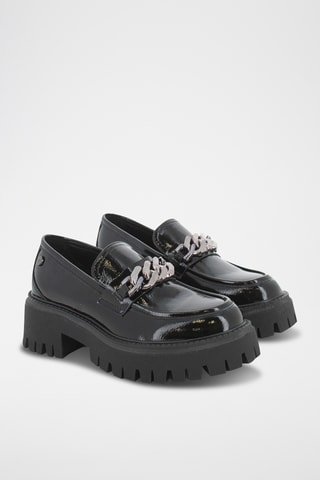 Mocassins plateformes vernis - Noir