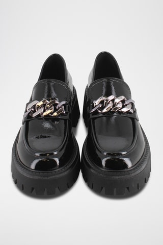 Mocassins plateformes vernis - Noir