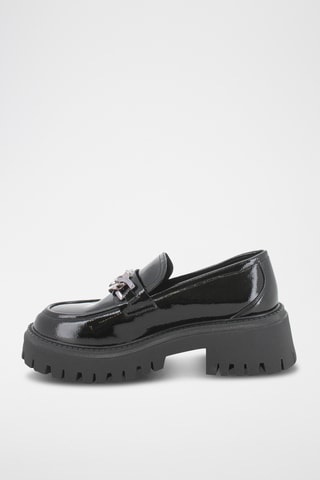 Mocassins plateformes vernis - Noir