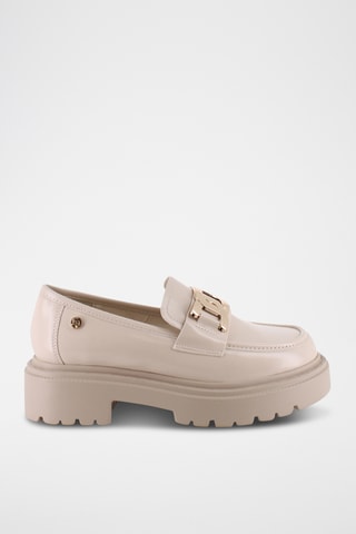 Mocassins à talons - Beige