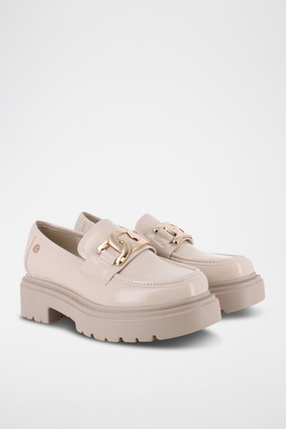 Mocassins à talons - Beige