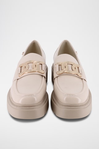 Mocassins à talons - Beige