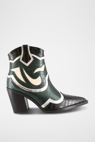 Bottines - Noir et vert foncé