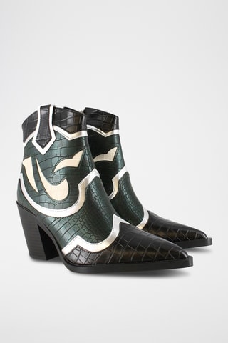 Bottines - Noir et vert foncé