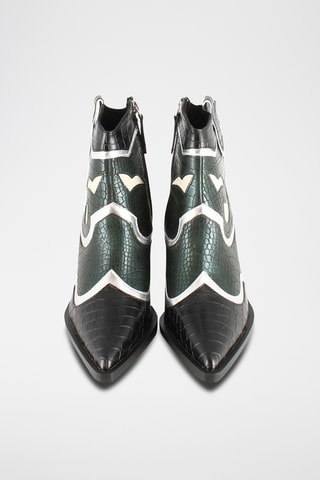 Bottines - Noir et vert foncé