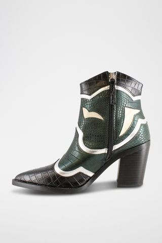 Bottines - Noir et vert foncé