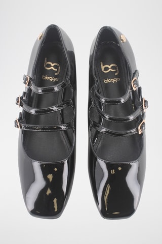 Babies à talons vernis - Noir