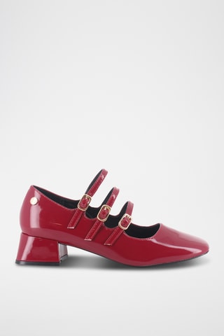 Babies à talons vernis - Bordeaux