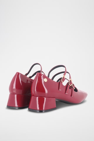 Babies à talons vernis - Bordeaux