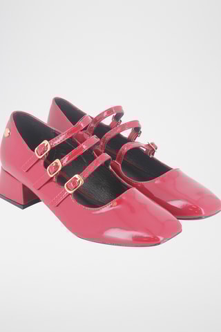 Babies à talons vernis - Bordeaux