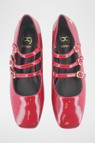 Babies à talons vernis - Bordeaux