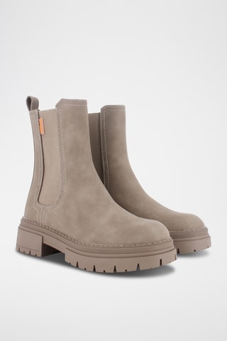 Bottines Chelsea - Beige et marron