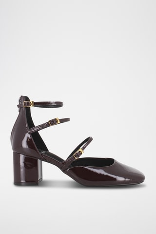 Babies à talons vernis - Bordeaux