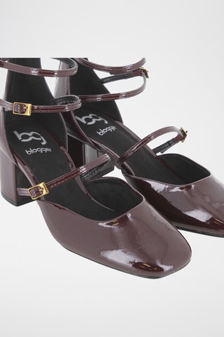 Babies à talons vernis - Bordeaux