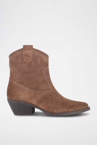 Bottines en nubuck - Taupe