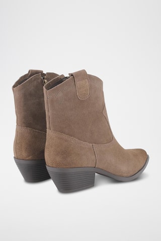 Bottines en nubuck - Taupe