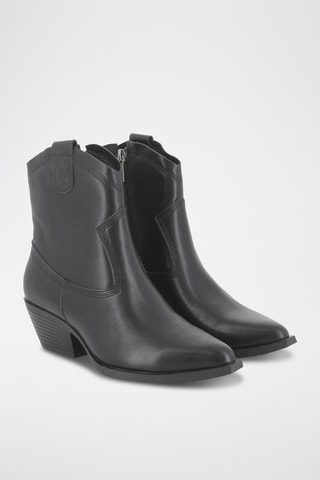 Bottines en cuir - Noir