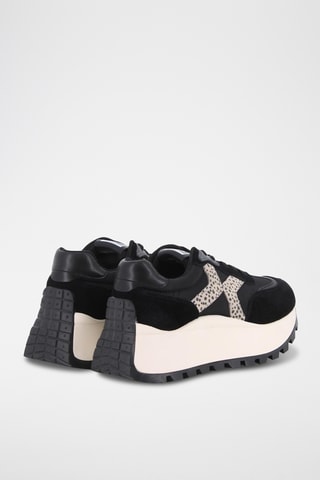 Baskets plateformes en cuir - Noir