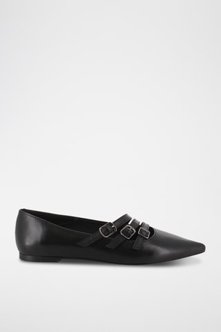 Ballerines en cuir - Noir