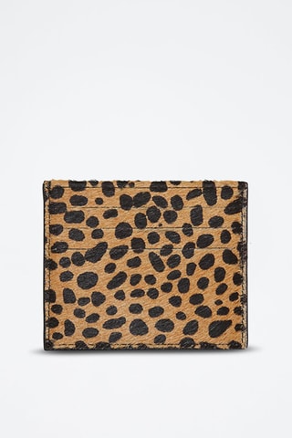 Tarjetero de piel - Marrón y negro